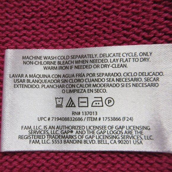 GAP Crew Neck Cotton Sweater Sz XXL (18-20) Fuchsia Pink Knit Top 2XL Shirt NWT - Picture 10 of 13